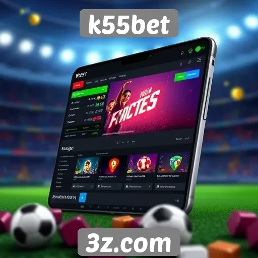 Interface do usuário da k55bet é intuitiva